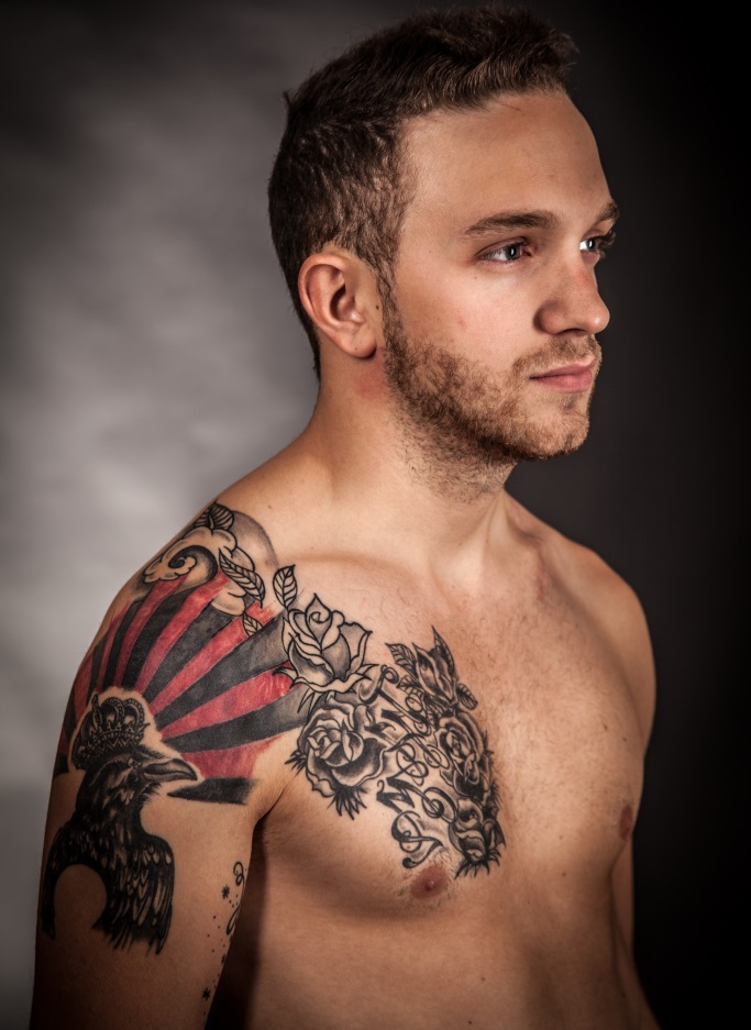 man with tattoo