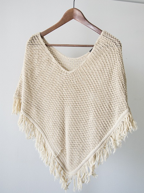 white poncho